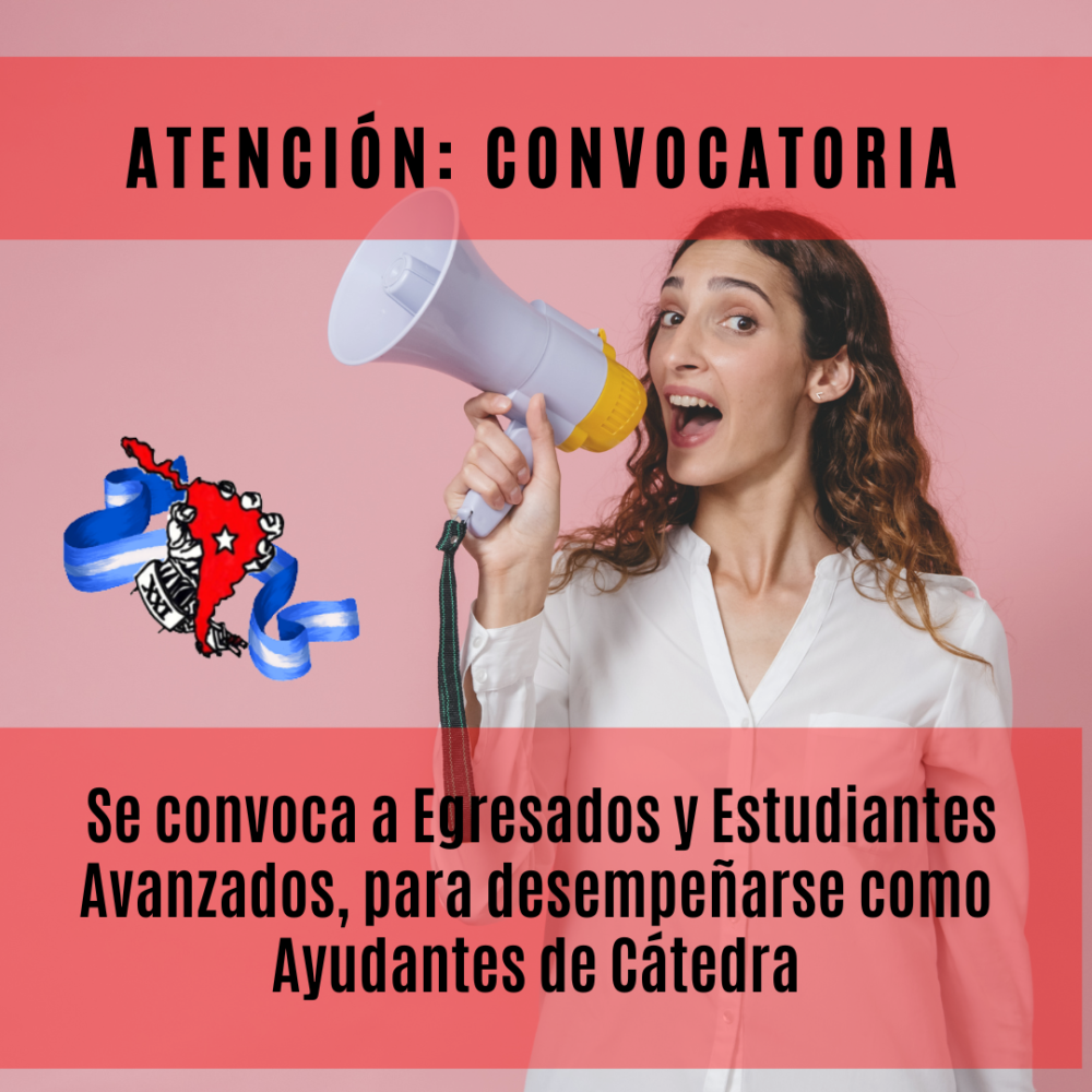 Ampliatoria de convocatoria para ayudantías de cátedra Profesorado