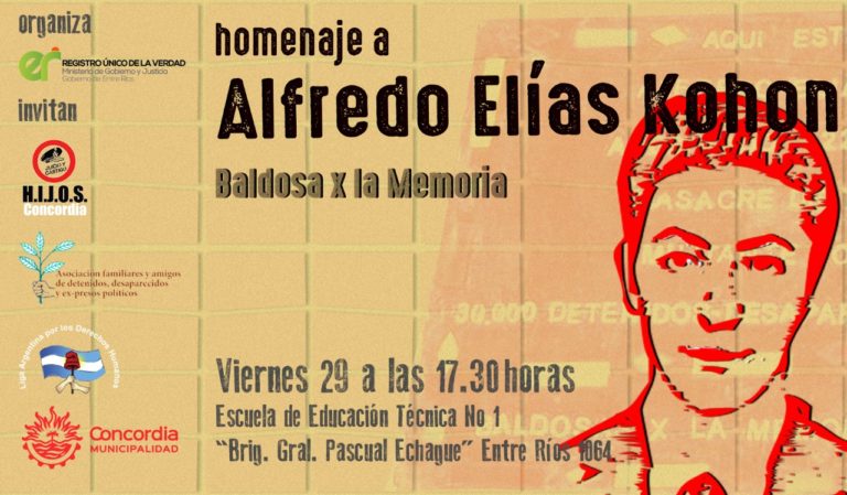 Homenaje a Alfredo Elías Kohon Profesorado Superior de Ciencias Sociales